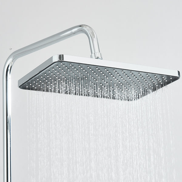 #1185 Polished Chrome 4-in-1 Exposed Shower System with LCD Display with Piano Keys