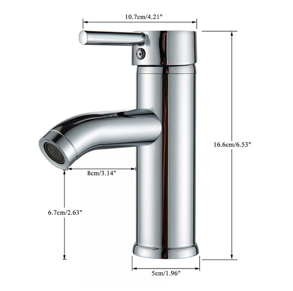 #1448 CHROME WATERFALL VANITY FAUCET