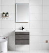 SG-9243 24-Inch Grey Floating Vanity Set with LED Mirror