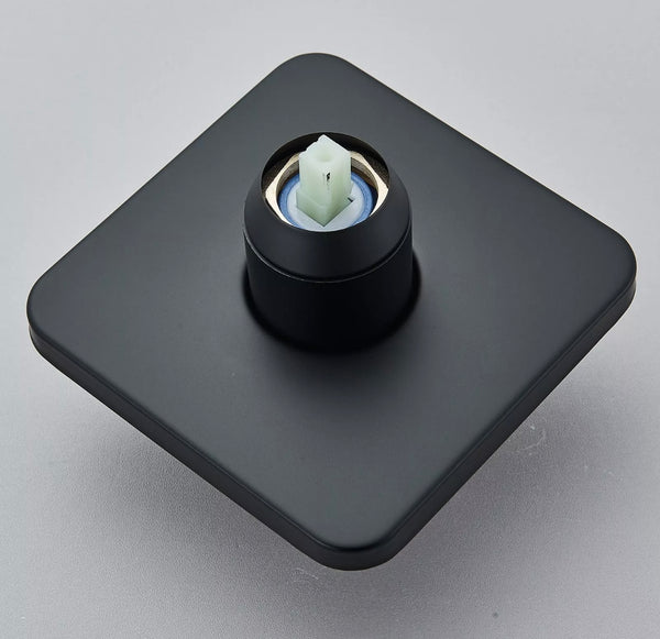 #1043 8-INCH MATTE BLACK SINGLE FUNCTION SHOWER SET