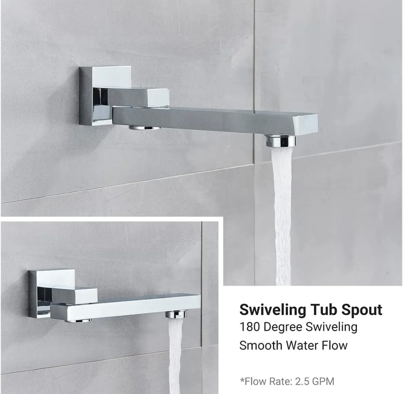 #1033 24-Inch LED CHROME 3 FUNCTION SHOWER SETB