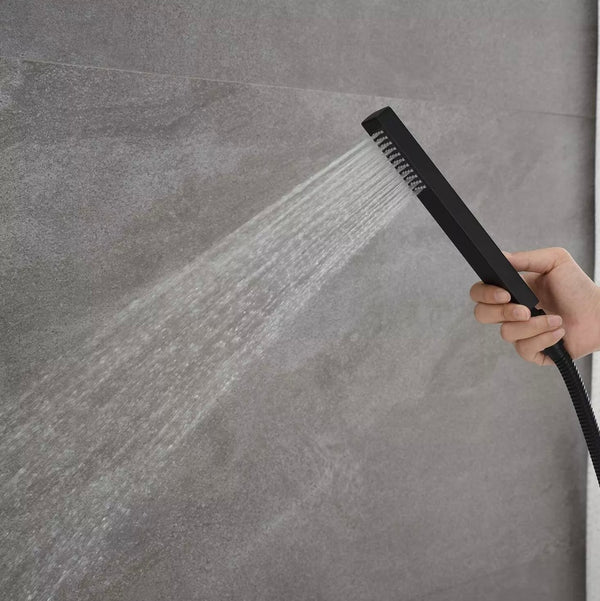 #1612 Matte black 2 function waterfall spout tub filler faucet