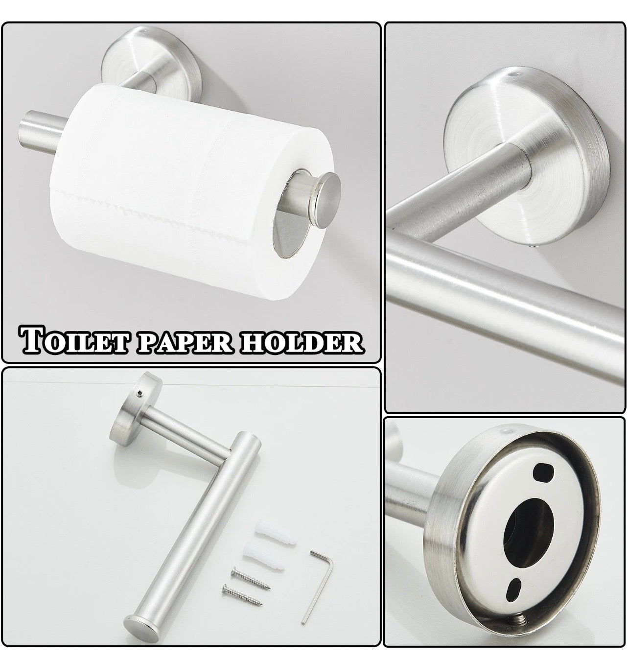 10pcs Stainless Steel Towel Rack Set