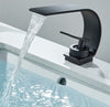 #1475 MATTE BLACK CURVE WATERFALL VANITY FAUCET