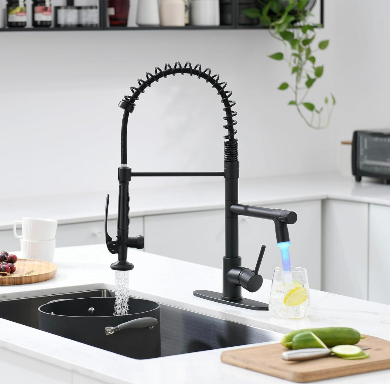 Commercial LED 2 Way Kitchen Faucet