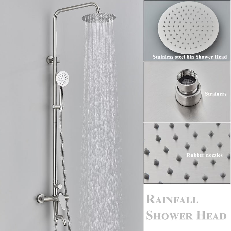 3 In 1 Slim Exposed Rainfall Shower System