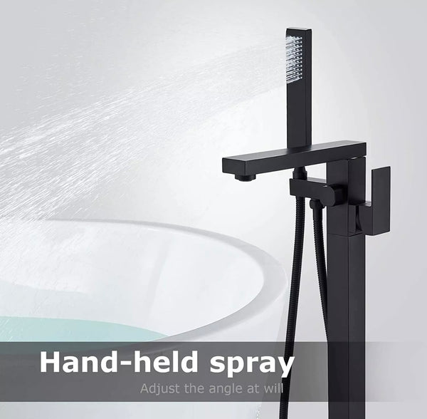 #1614 Matte black 2 function waterfall tub filler faucet