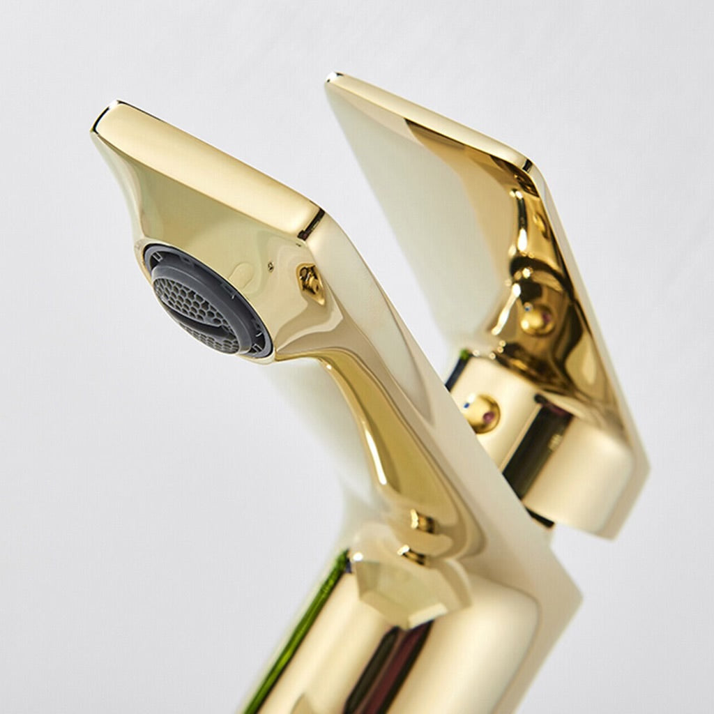 #1461 gold waterfall vanity faucet