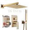 #1042 16-INCH BRUSHED GOLD 2 FUNCTION SHOWER SET