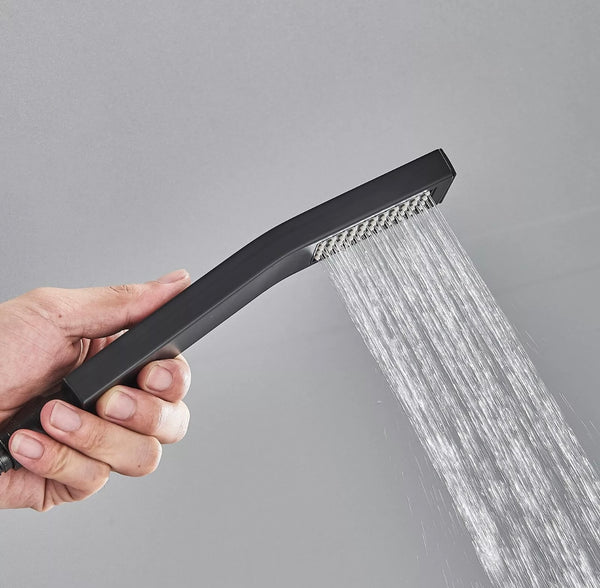 #1021 12-INCH MATTE BLACK LED 3 FUNCTION SHOWER SYSTEM