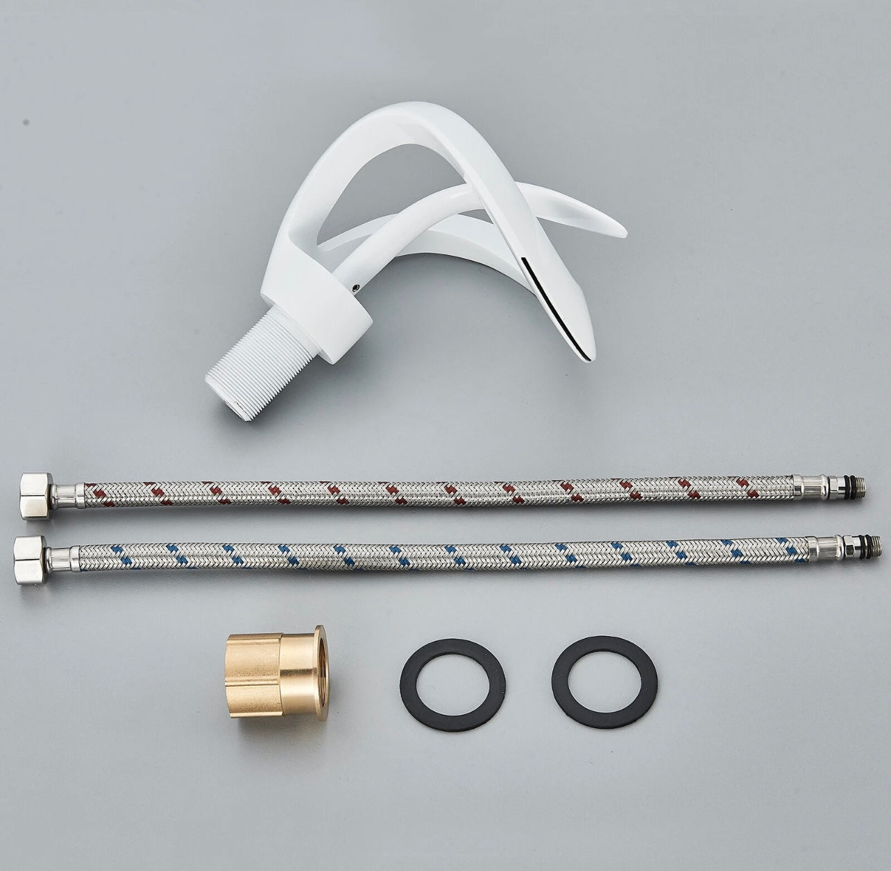 #1403 WHITE LAVATORY WATERFALL FAUCET