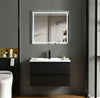 #1709 SG9243 32-Inch Black Floating Vanity Set with LED Mirror