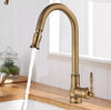 #1554 ANTIQUE BRASS PULL-OUT KITCHEN FAUCET