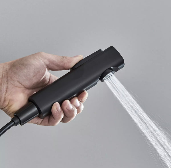 #1167 SMART MATTE BLACK 4 IN 1 EXPOSED SHOWER SET