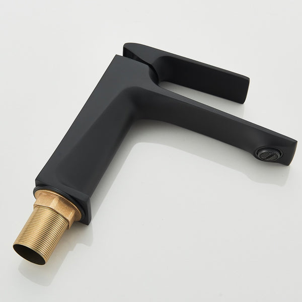 #1494 MATTE BLACK GILD EDGE WATERFALL VANITY FAUCET