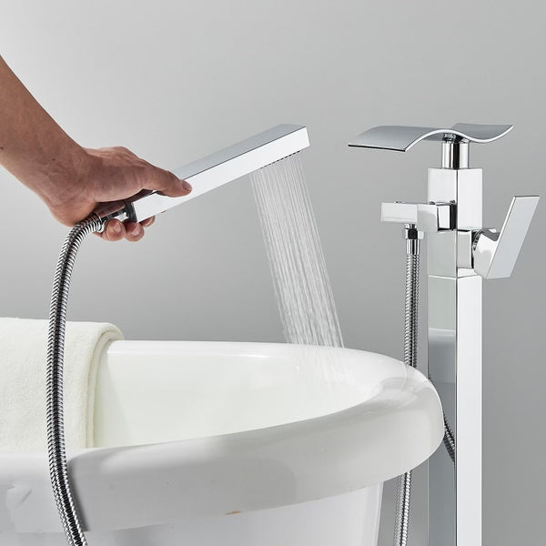 #1608 Chrome 2 function waterfall tub filler faucet