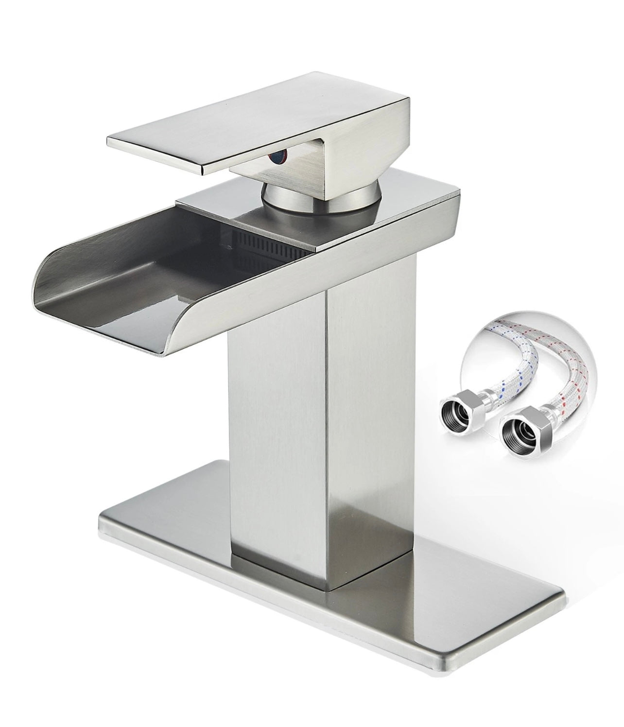 #1394 BRUSHED NICKEL WATERFALL VANITY FAUCET
