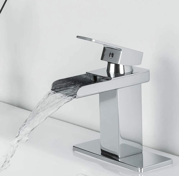 #1396 CHROME WATERFALL VANITY FAUCET