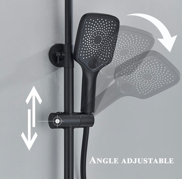 #1167 SMART MATTE BLACK 4 IN 1 EXPOSED SHOWER SET