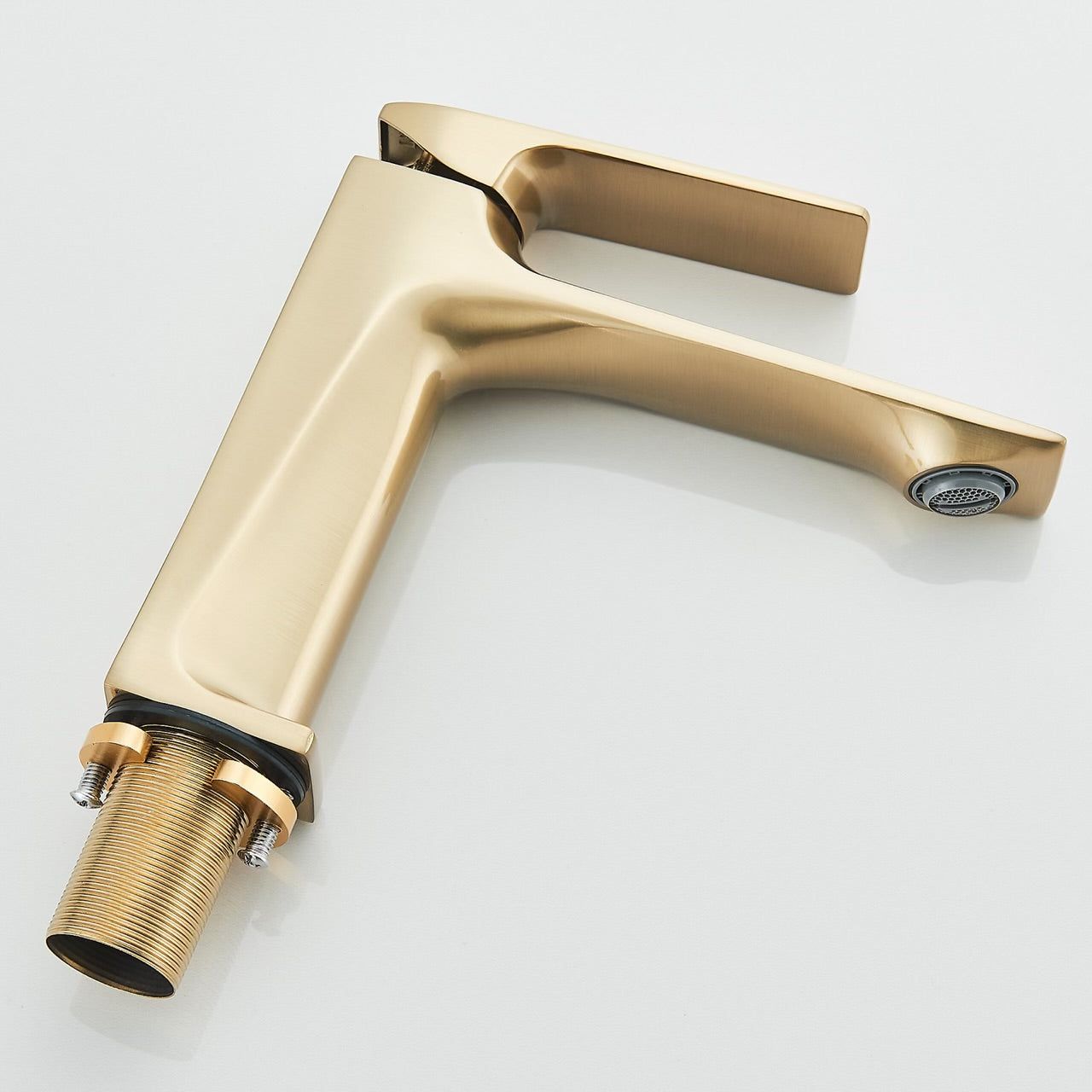 #1493 BRUSHED GOLD GILD EDGE WATERFALL VANITY FAUCET