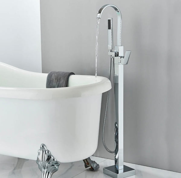 #1601 CHROME 2 FUNCTION WATERFALL SPOUT TUB FILLER FAUCET