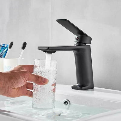 #1462 MATTE BLACK WATERFALL VANITY FAUCET