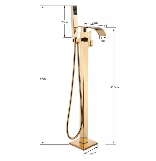 #1613 gold 2 function tub filler faucet