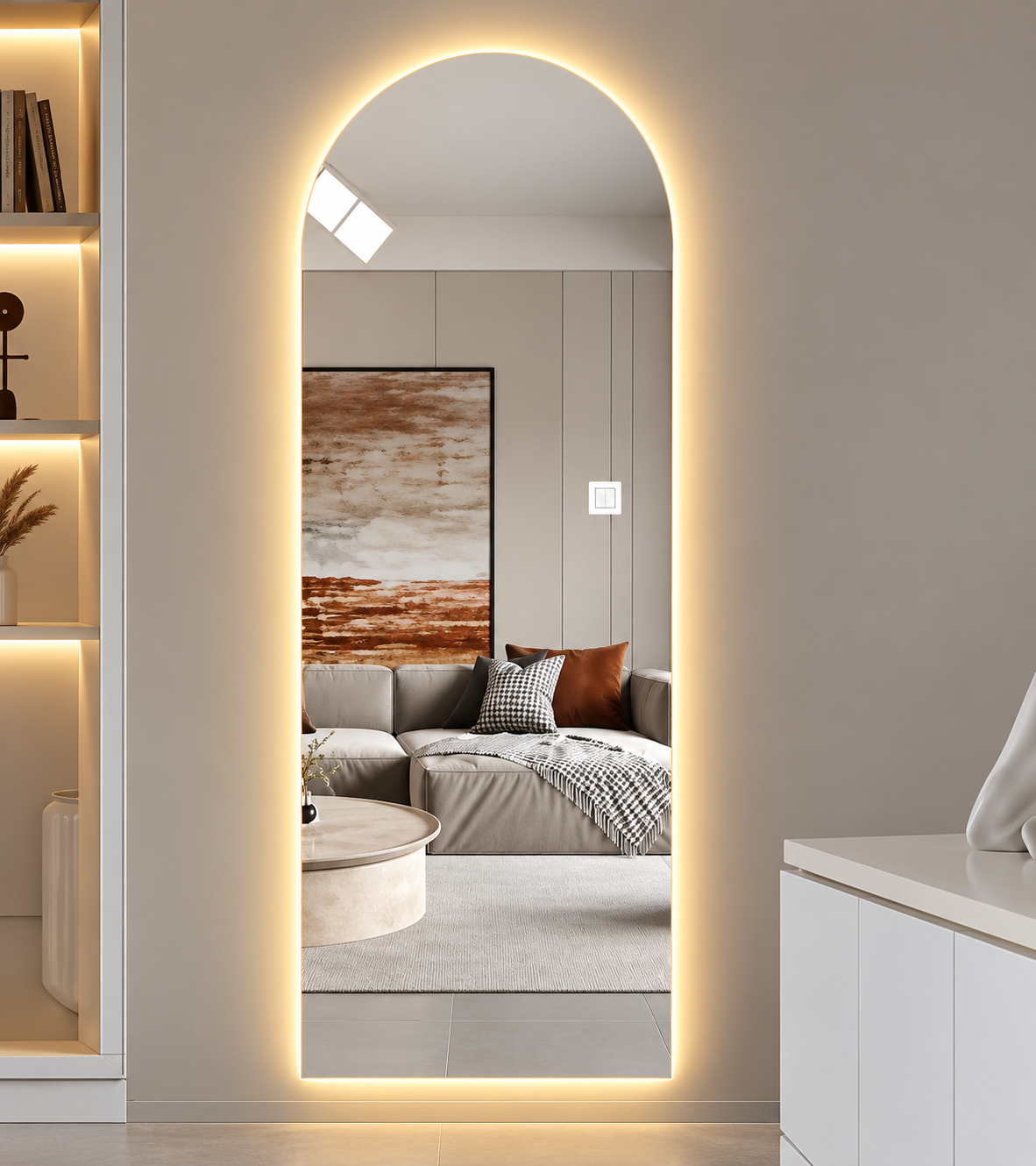 SG-808 19x55 Inches Frameless Full Body LED Mirror