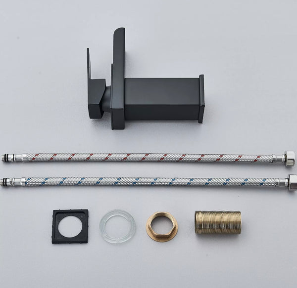 #1464 MATTE BLACK WATERFALL VANITY FAUCET