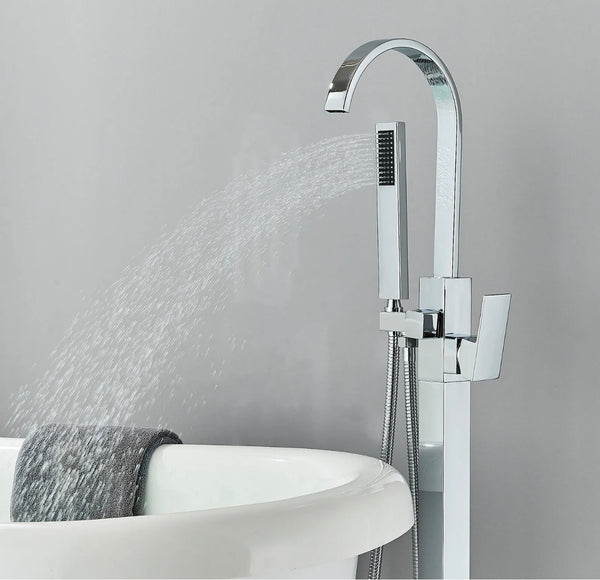#1601 CHROME 2 FUNCTION WATERFALL SPOUT TUB FILLER FAUCET