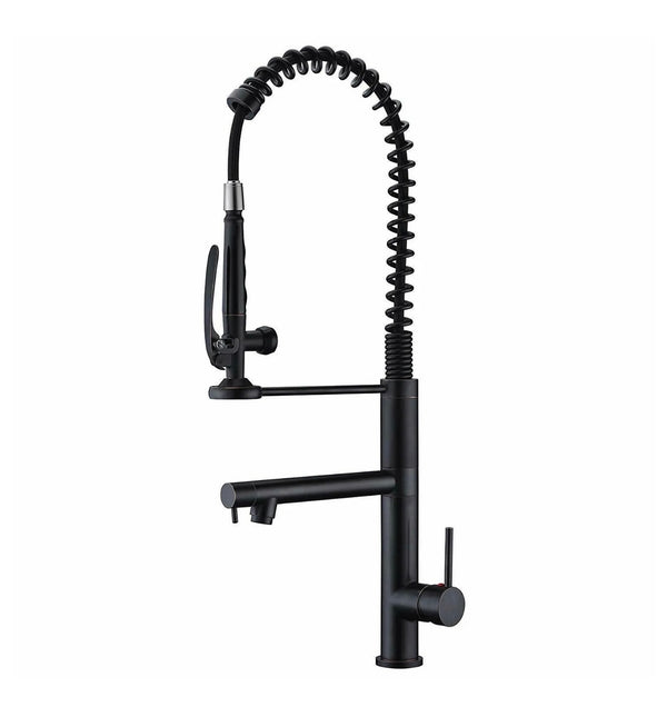 #1579 OIL RUBBED BRONZE SPRING PULL-DOWN 2 FUNCTION KITCHEN FAUCET WITH SPRAY HEAD HOLD FEATURE
