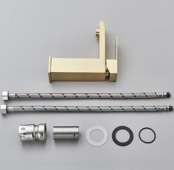 #1417 BRUSHED GOLD LAVATORY WATERFALL VANITY FAUCET