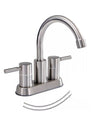 #1453 BRUSHED NICKEL 4 INCH CENTERSET 2 HANDLE VANITY FAUCET