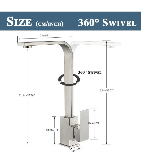 #1580 BRUSHED NICKEL SINGLE FUNCTION KITCHEN FAUCET