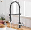 #1572 BRUSHED NICKEL SPRING PULL-DOWN KITCHEN FAUCET WITH DUAL SPRAY HEAD